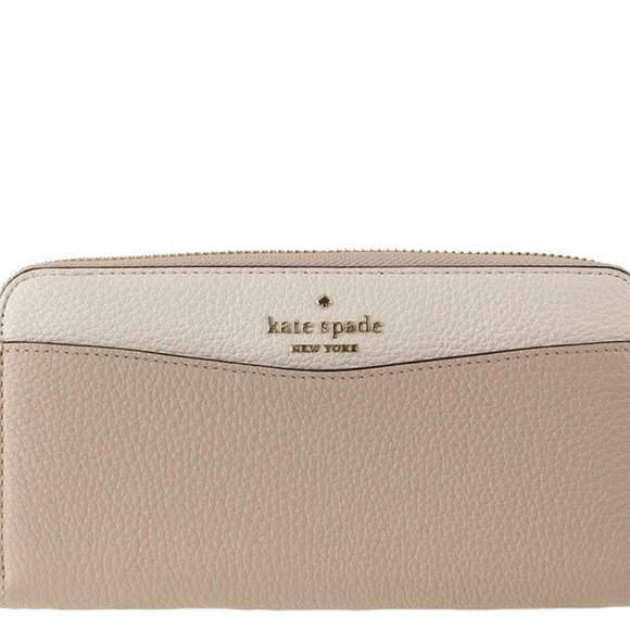 kate spade Handbags - Kate Spade New York Large Continental Leather Wallet in Warm Beige Multi